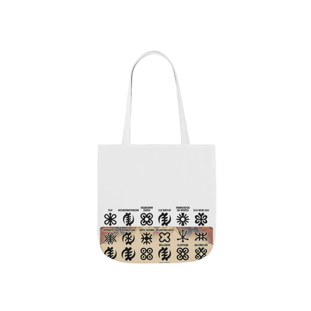 AfroDenim Adinkra Canvas Tote — Cultural Symbol Market Bag