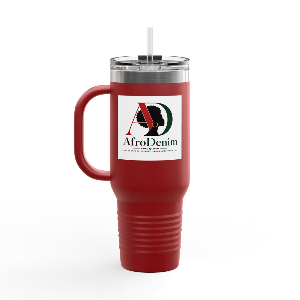 AfroDenim Logo 40oz Insulated Travel Mug