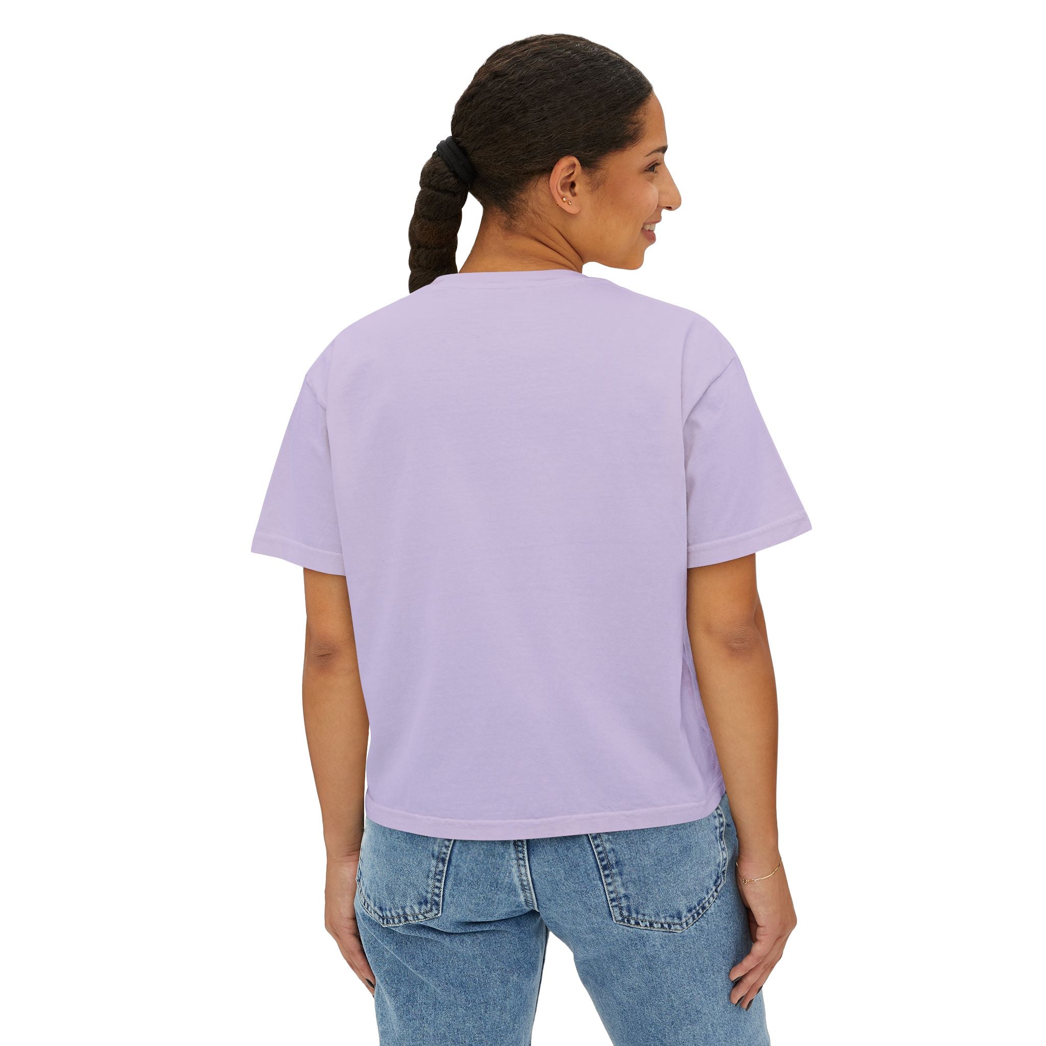 AfroDenim Graphic Tee — Women's Boxy Crop T‑Shirt