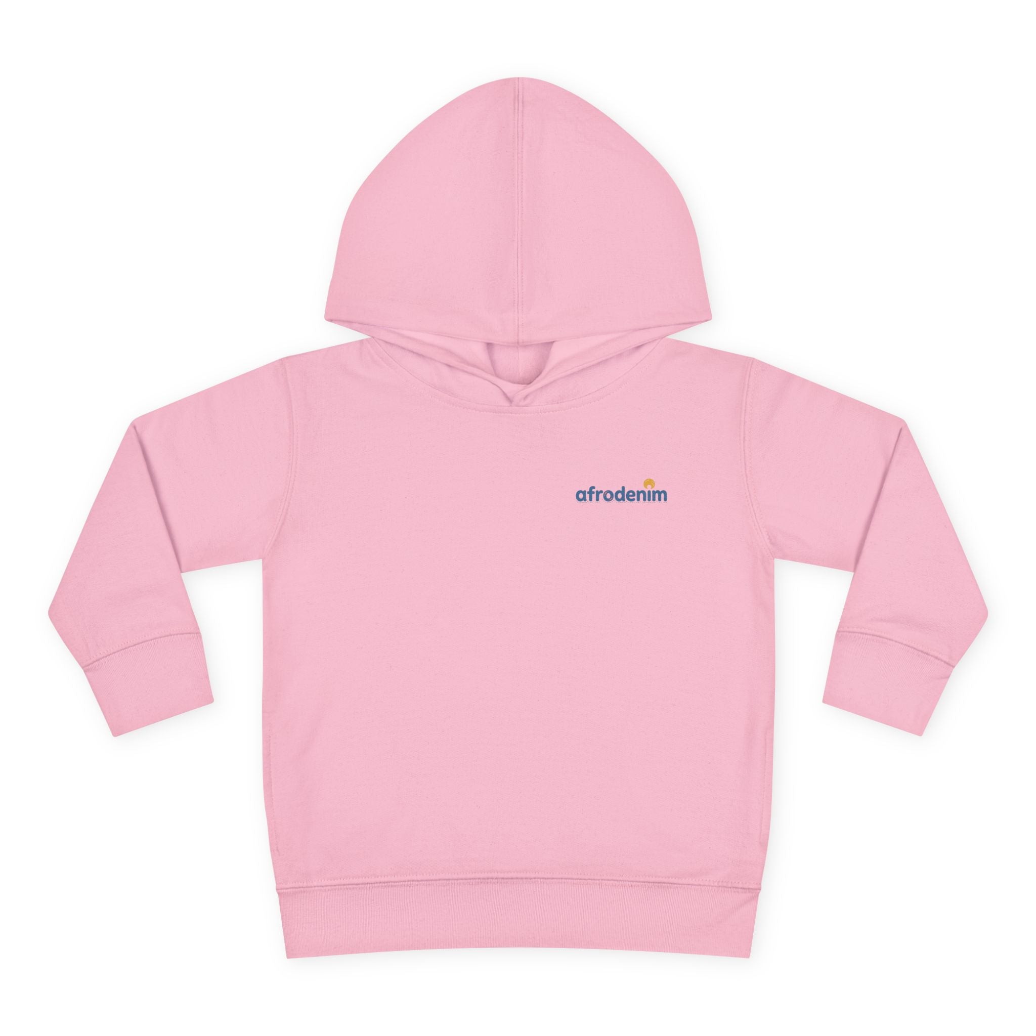 Toddler Hoodie — Retro Dinosaur Badge Pullover ("afrorodim" Chest Logo)