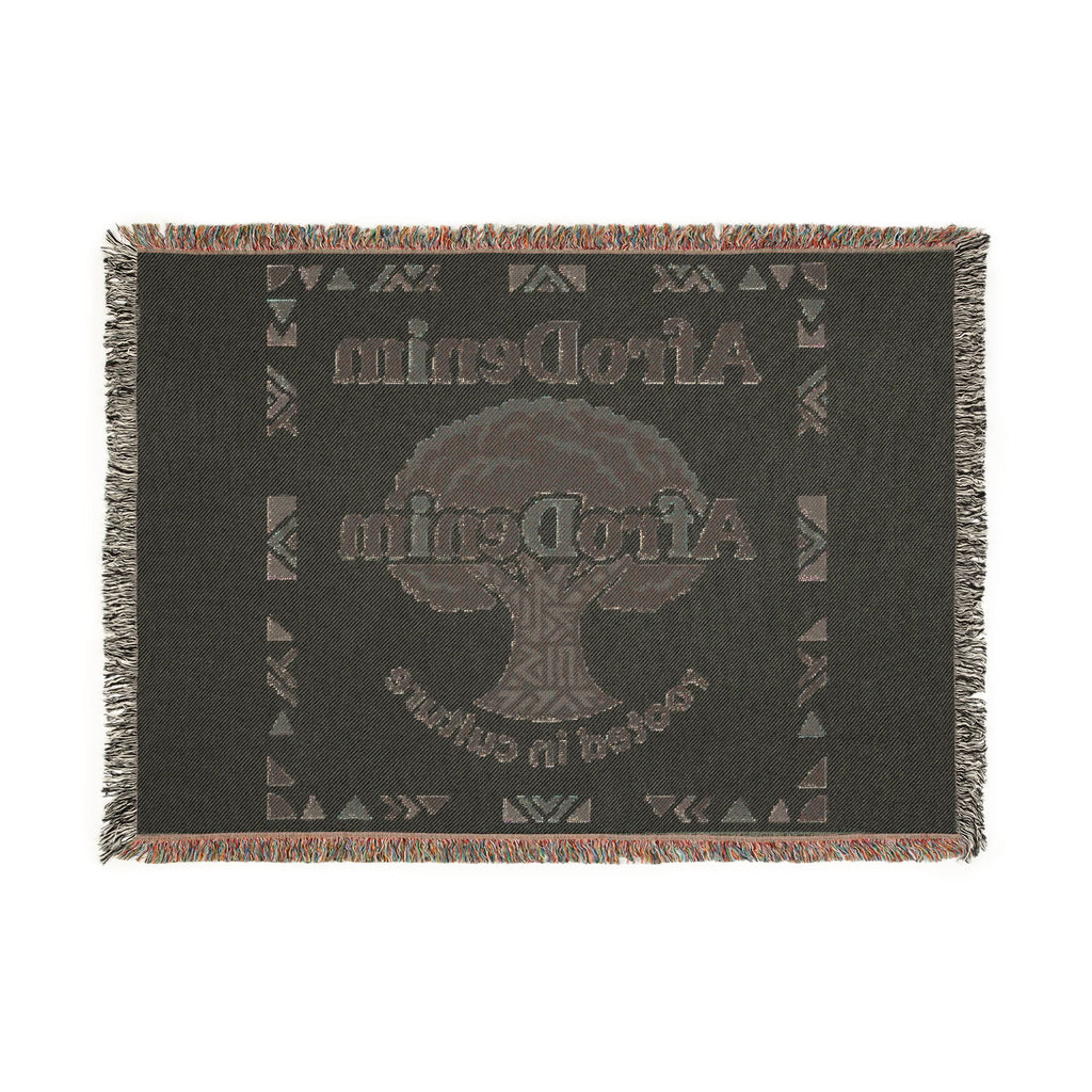 AfroDenim Woven Blanket — 'Rooted in Culture' Afrocentric Throw