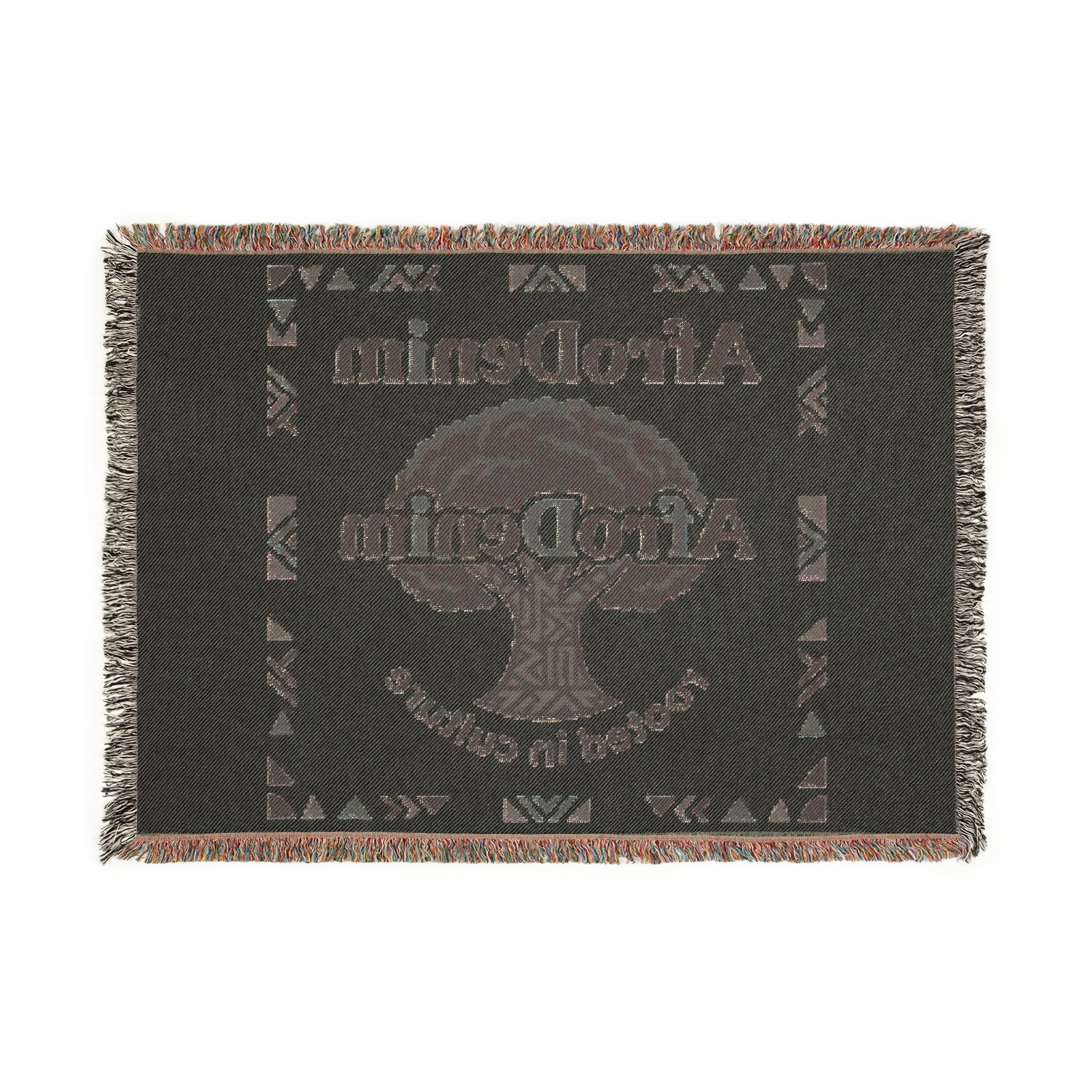 AfroDenim Woven Blanket — 'Rooted in Culture' Afrocentric Throw