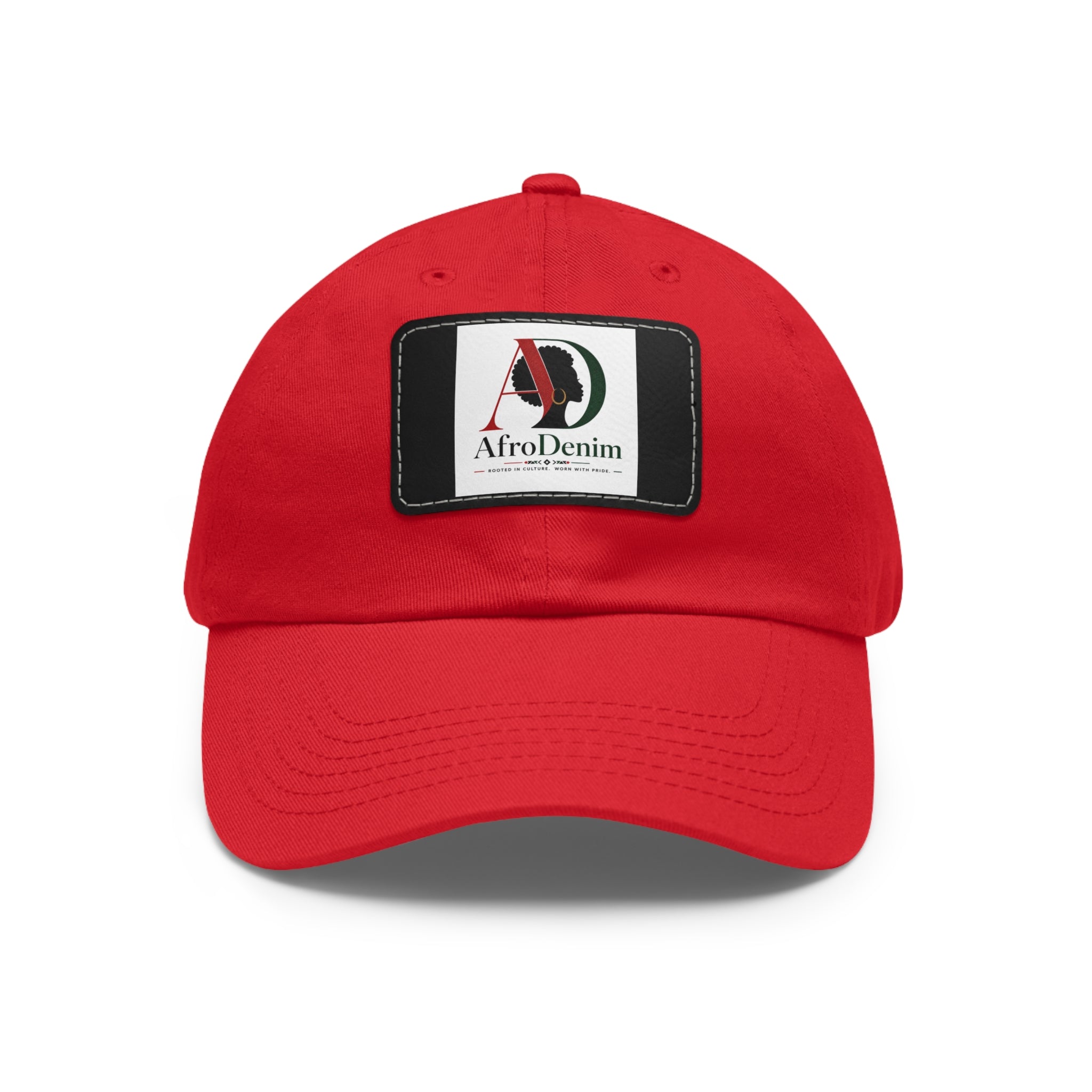 AfroDenim University Leather Patch Dad Hat