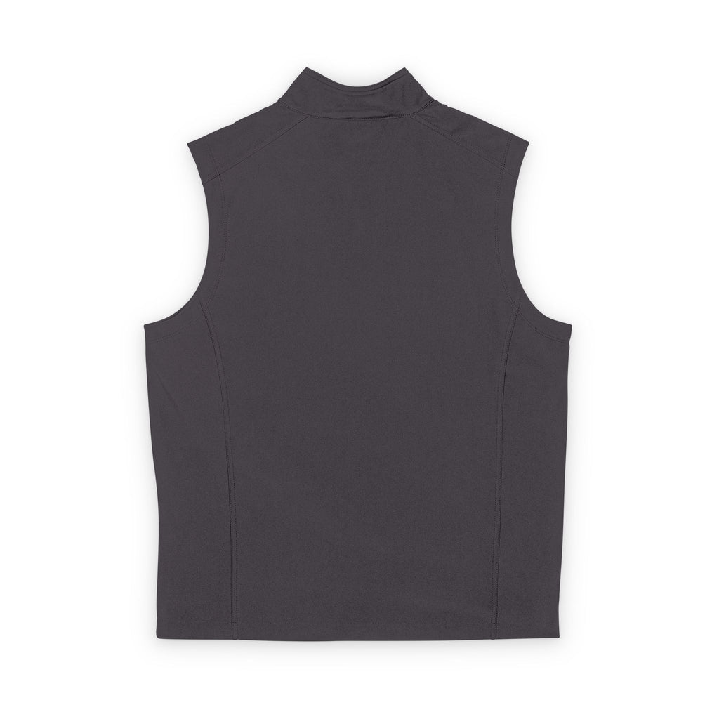 Men's Grey Soft Shell Vest — Sequin Chest Patches