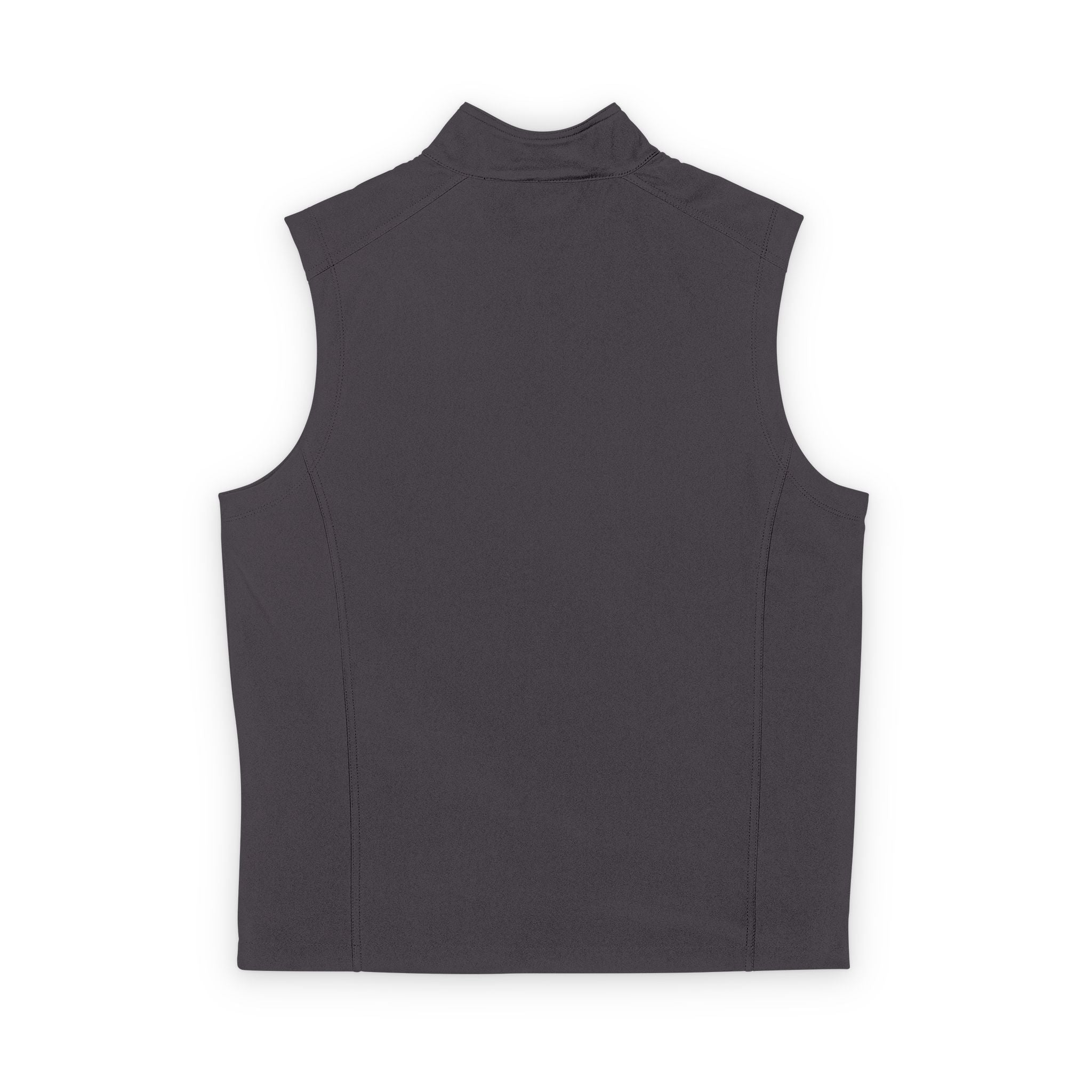 Men's Grey Soft Shell Vest — Sequin Chest Patches