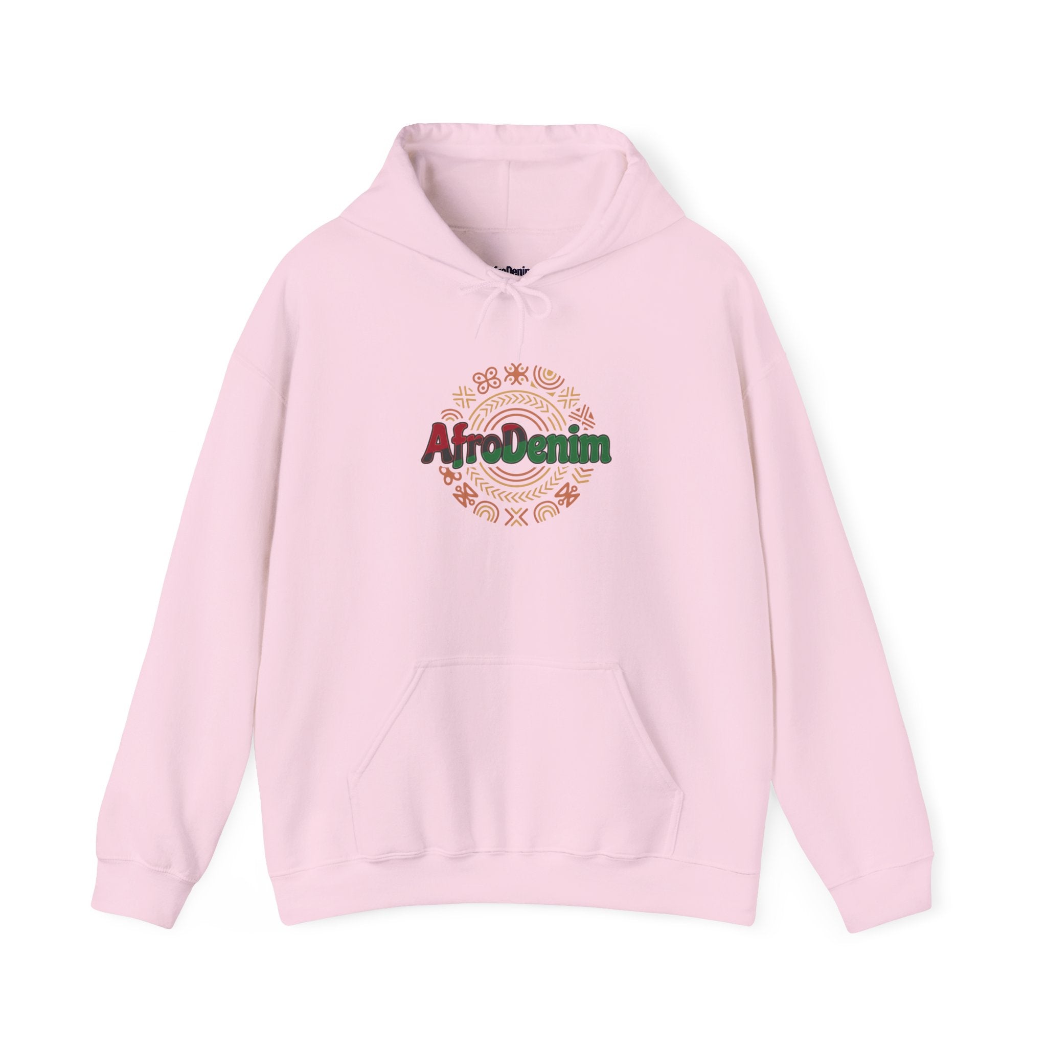 AfroDenim Graphic Hoodie — Afrocentric Vintage Print Pullover