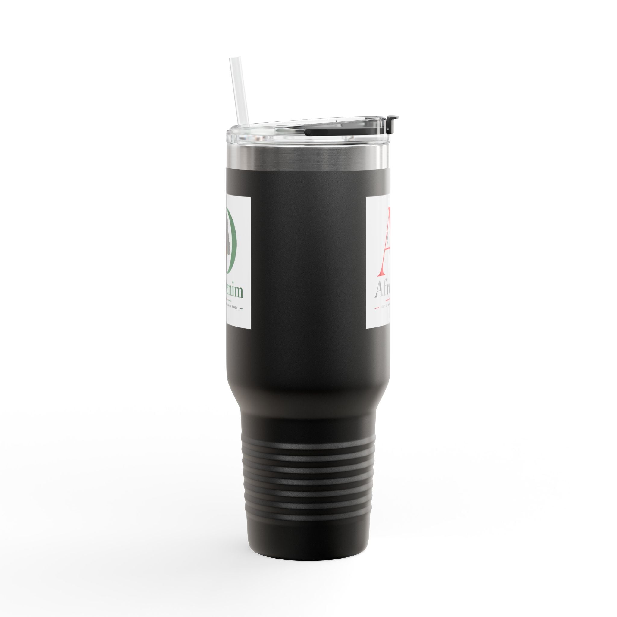 AfroDenim Logo 40oz Insulated Travel Mug