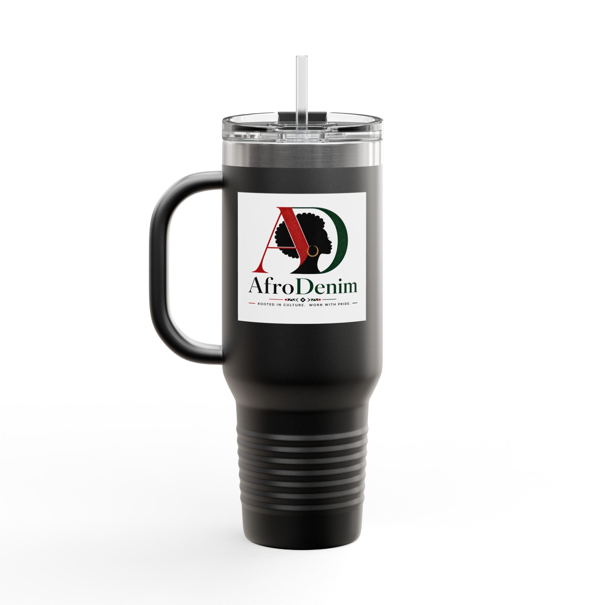 AfroDenim Logo 40oz Insulated Travel Mug