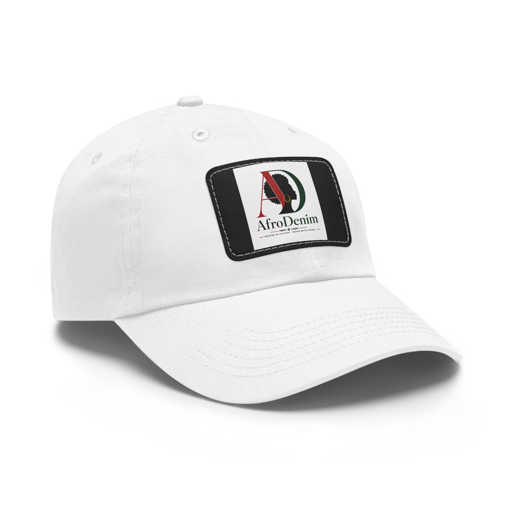 AfroDenim University Leather Patch Dad Hat