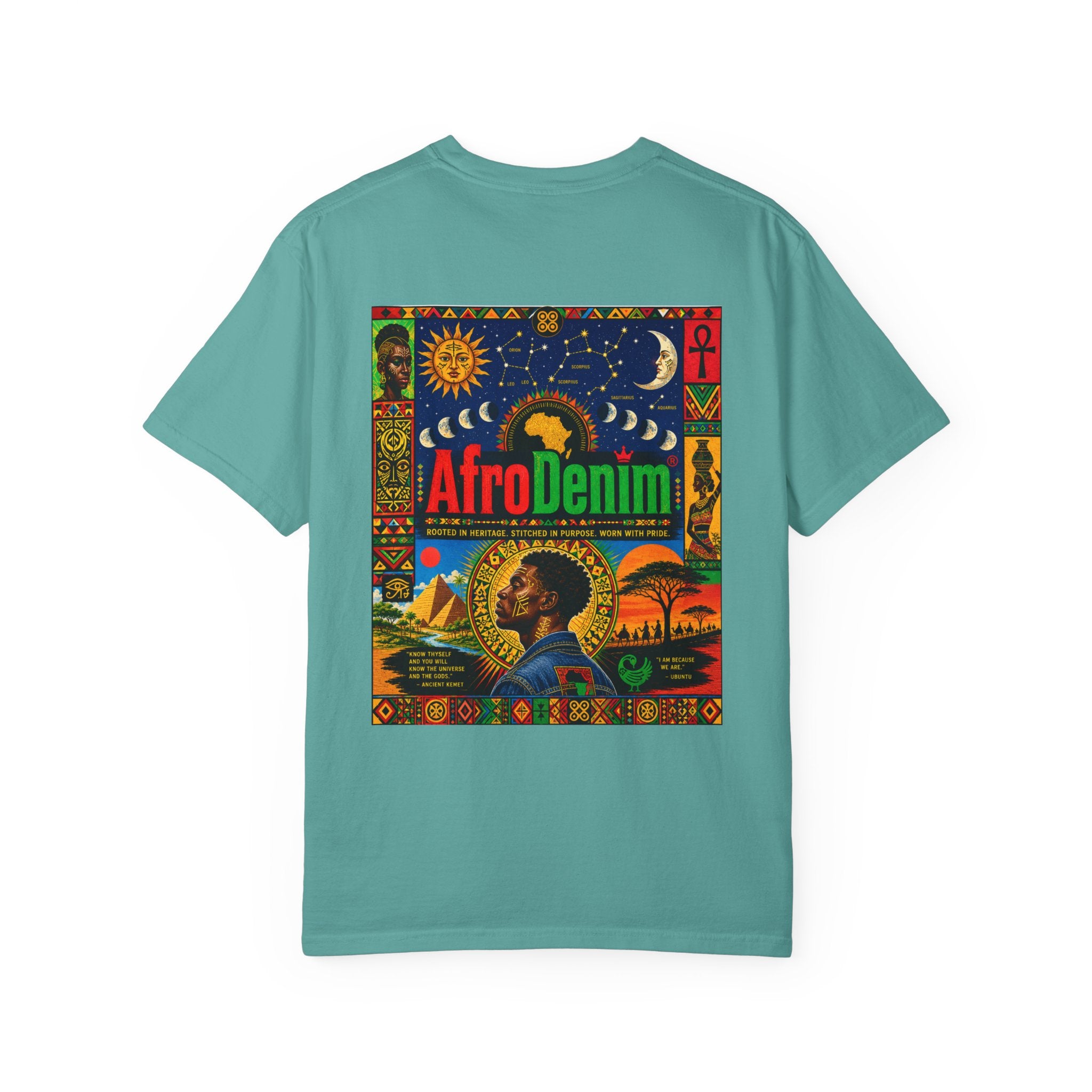 AfroDenim Graphic T-Shirt — Vibrant Afrocentric Art Tee