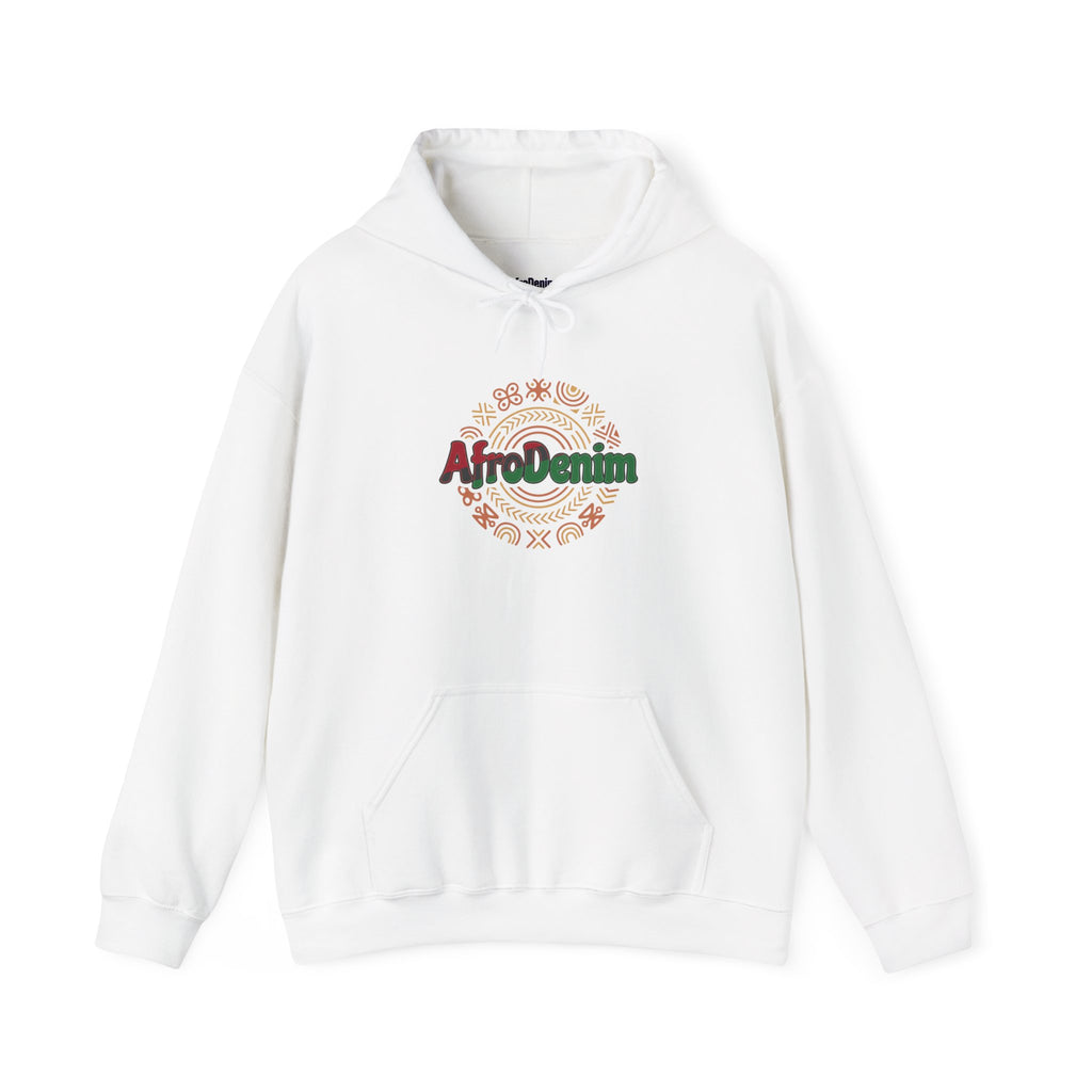 AfroDenim Graphic Hoodie — Afrocentric Vintage Print Pullover
