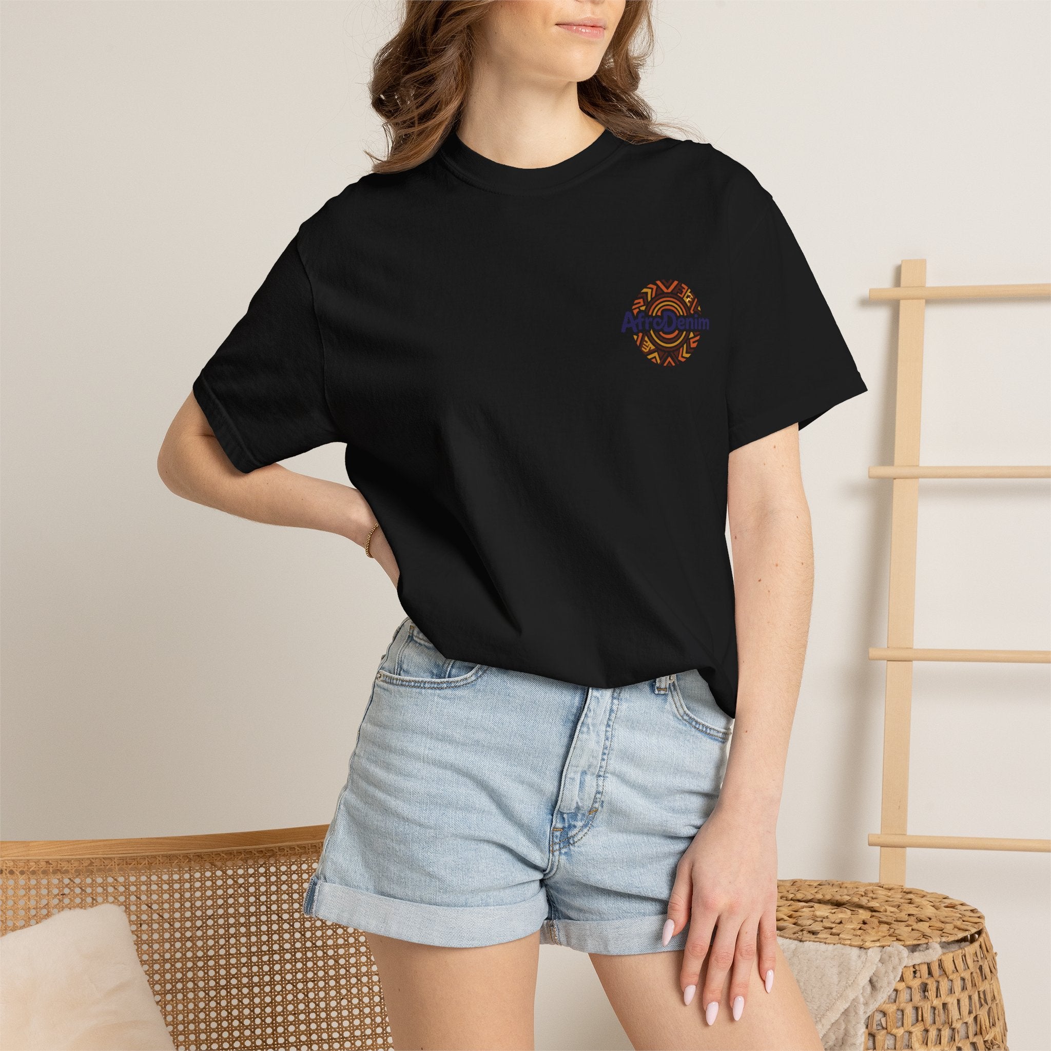 AfroDenim Graphic T-Shirt — Vibrant Afrocentric Art Tee