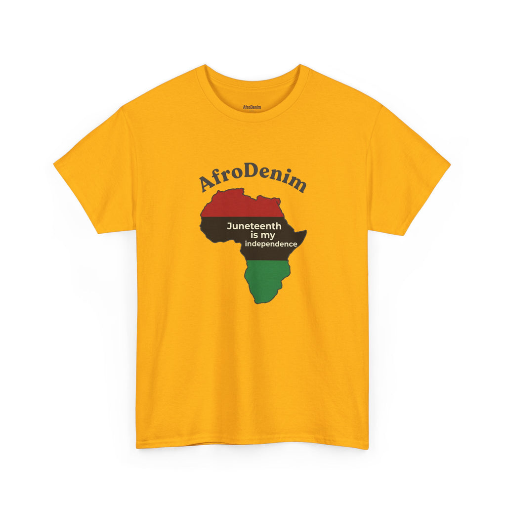 Juneteenth/ Africa Map AfroDenim T-Shirt – Pan-African Colors Tee