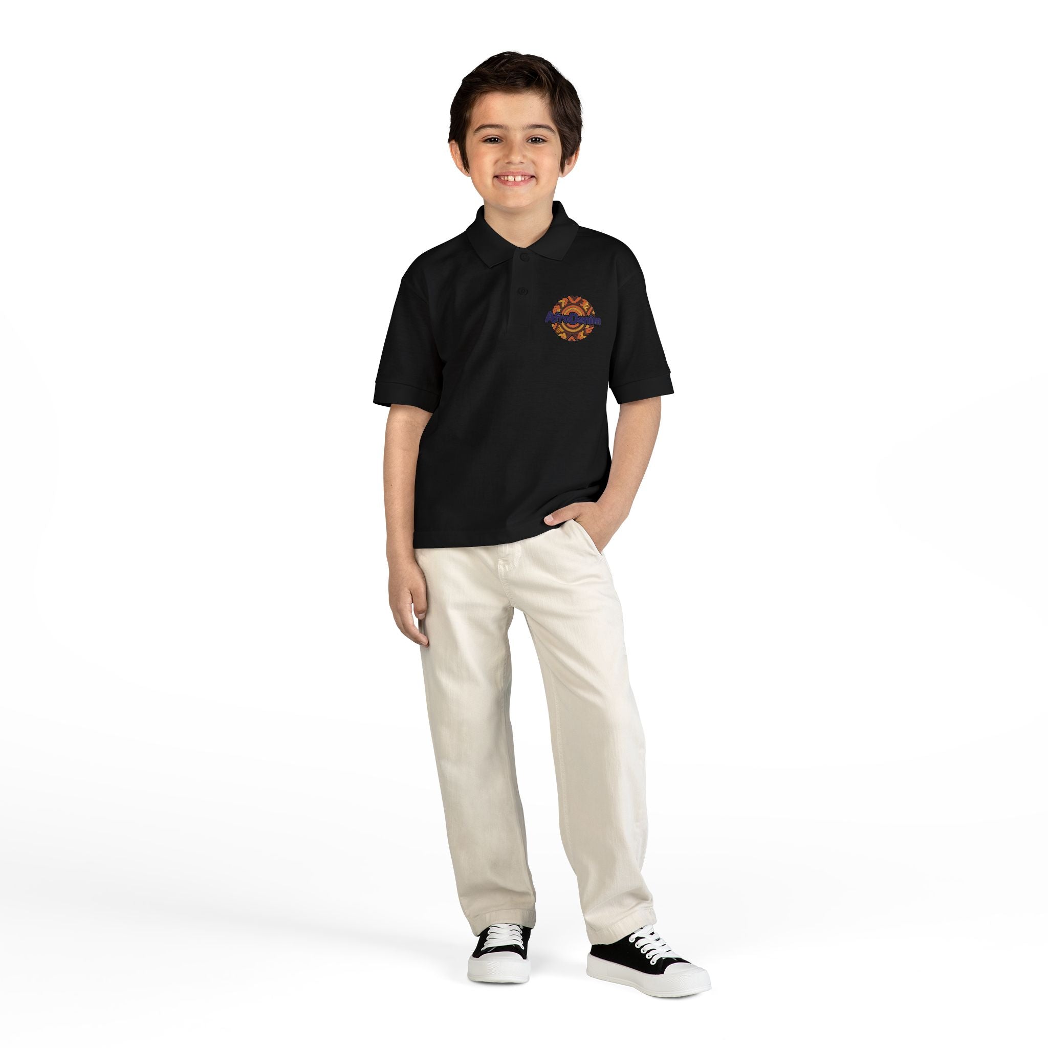 Youth Polo Shirt with AfroDenim Chest Logo