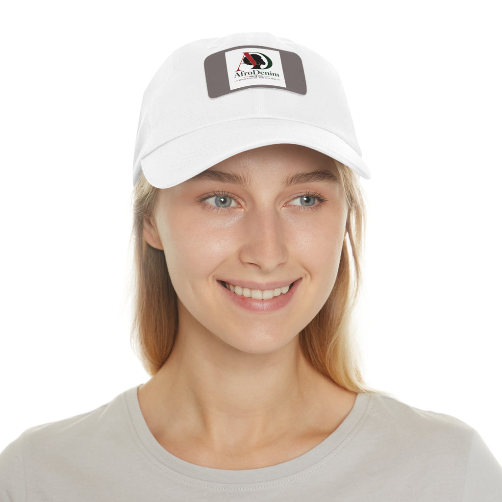 AfroDenim University Leather Patch Dad Hat