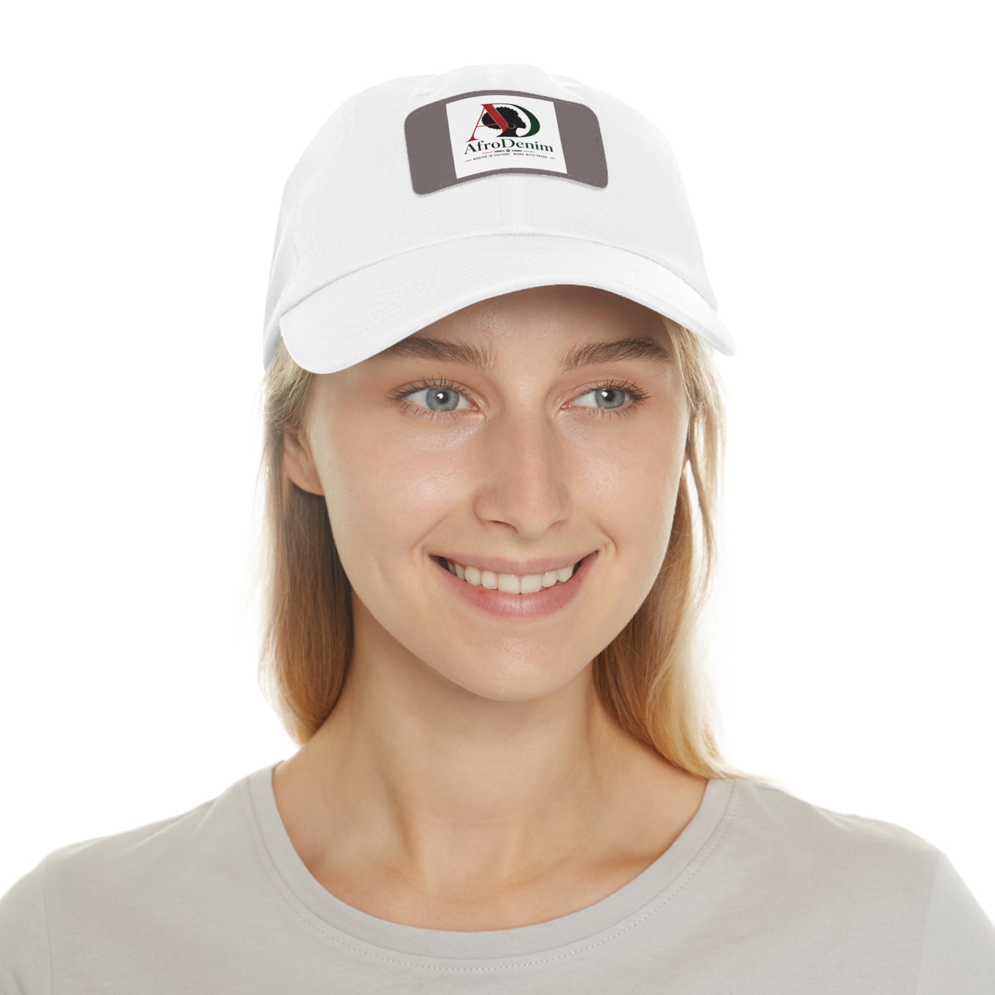 AfroDenim University Leather Patch Dad Hat