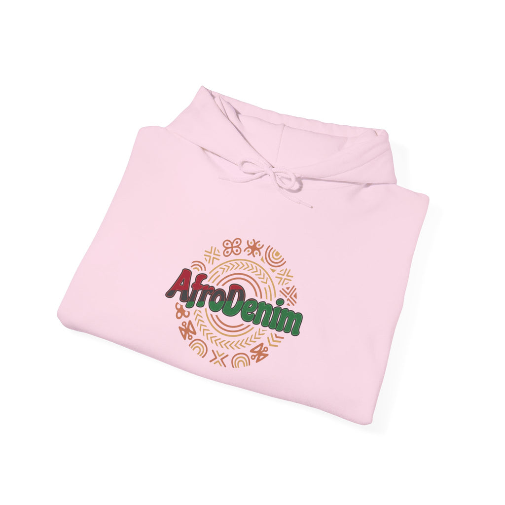 AfroDenim Graphic Hoodie — Afrocentric Vintage Print Pullover