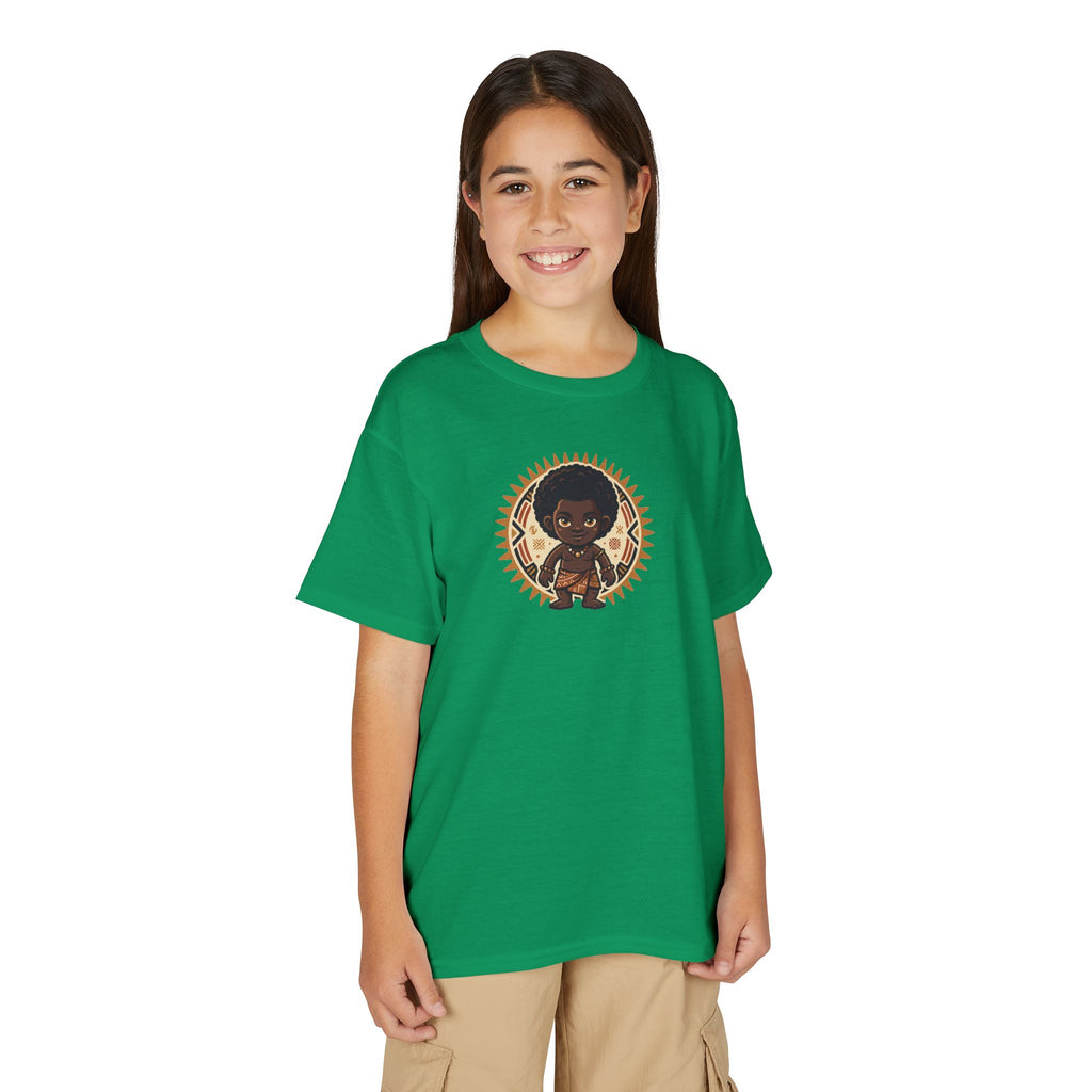 Youth T-Shirt — Afro Warrior Kid Graphic Tee