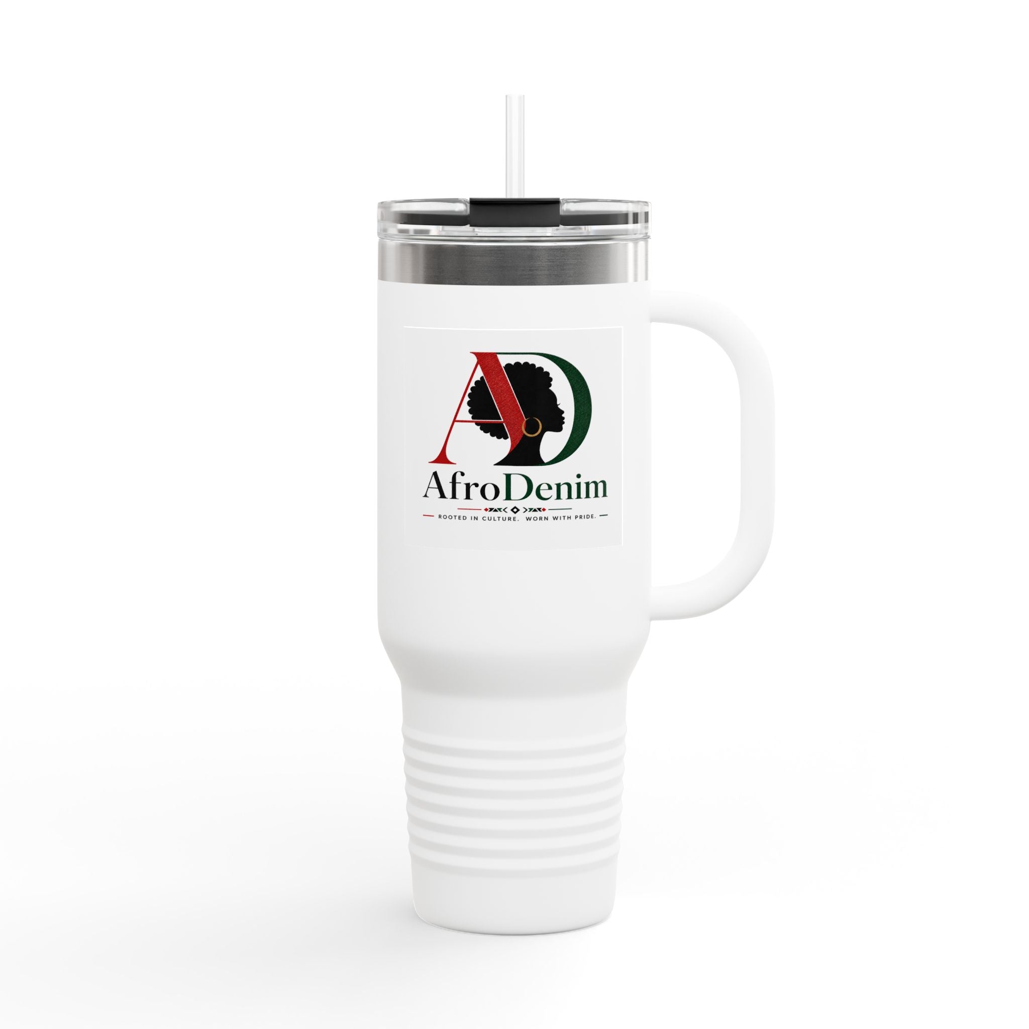 AfroDenim Logo 40oz Insulated Travel Mug