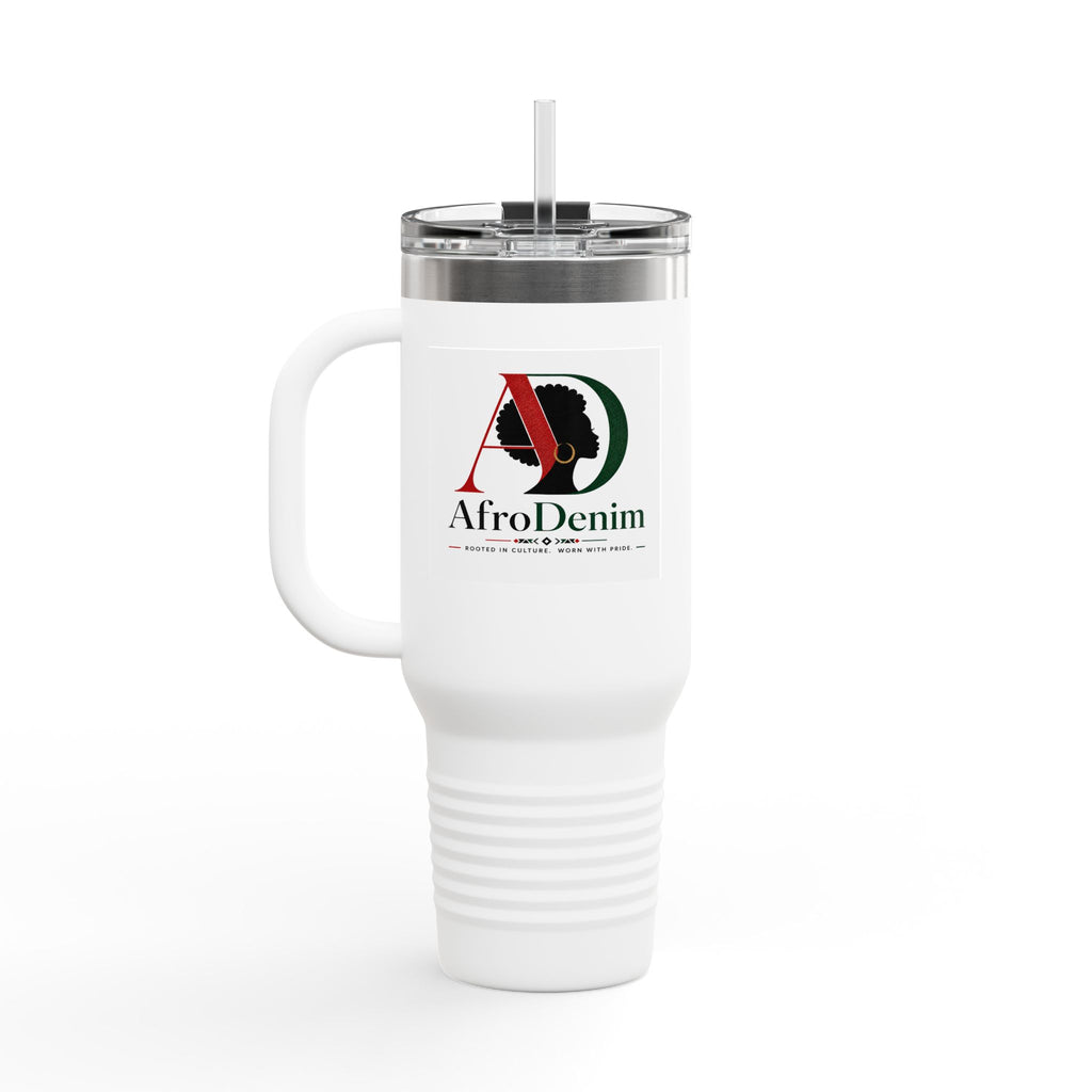 AfroDenim Logo 40oz Insulated Travel Mug