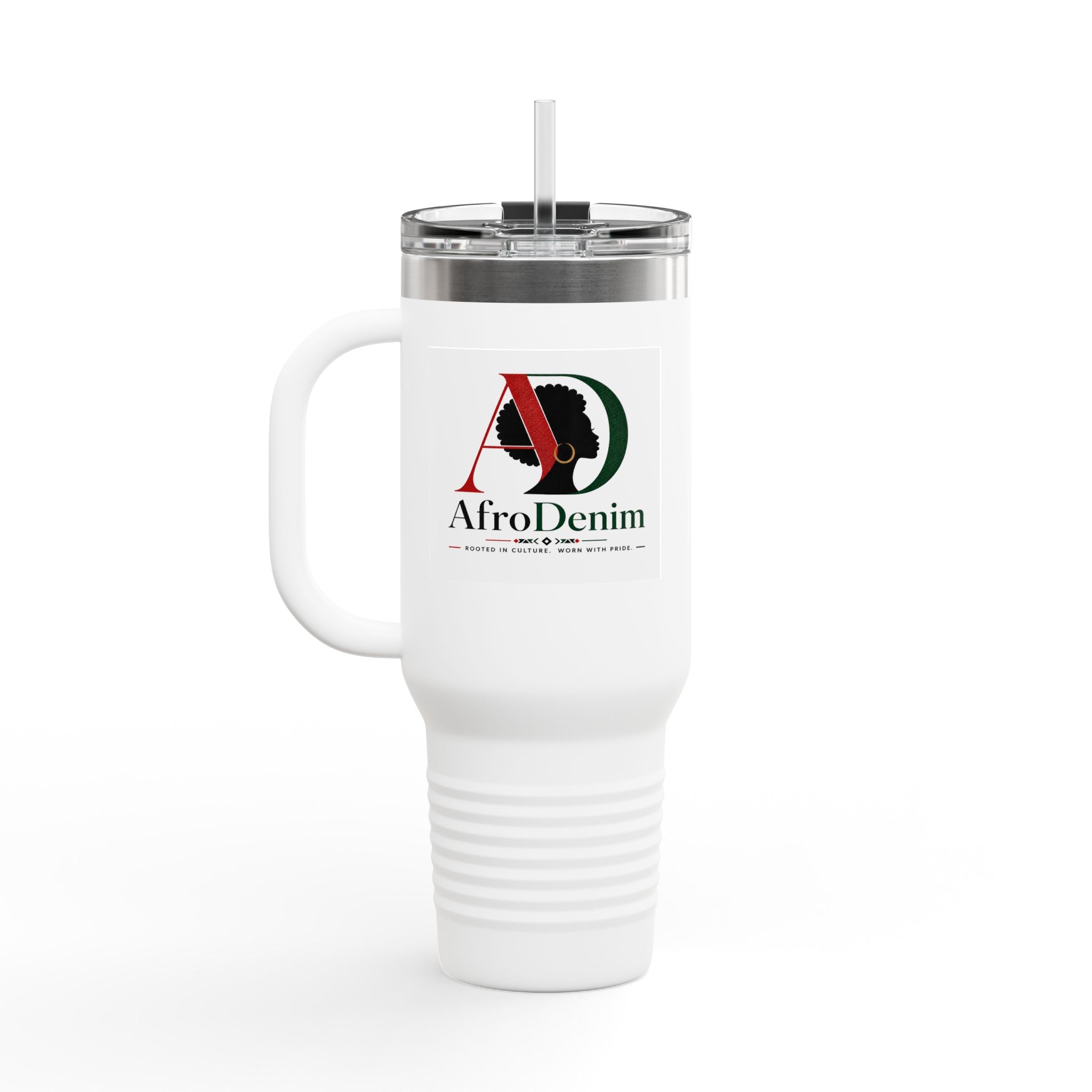 AfroDenim Logo 40oz Insulated Travel Mug