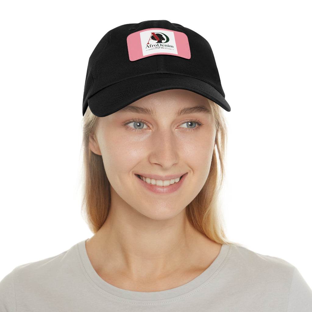 AfroDenim University Leather Patch Dad Hat