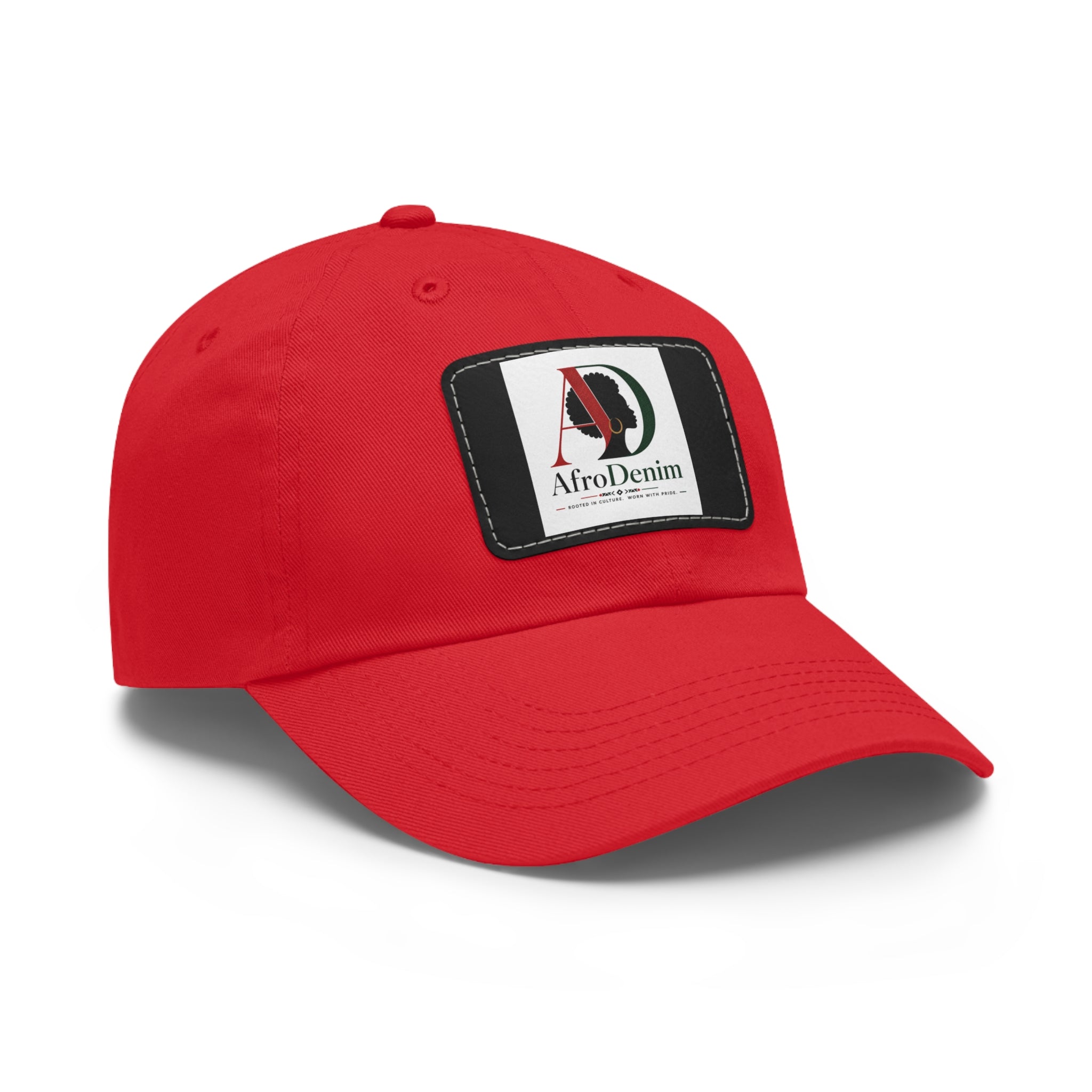 AfroDenim University Leather Patch Dad Hat