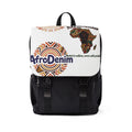 AfroDenim Pattern Shoulder Backpack — African Print Casual Backpack