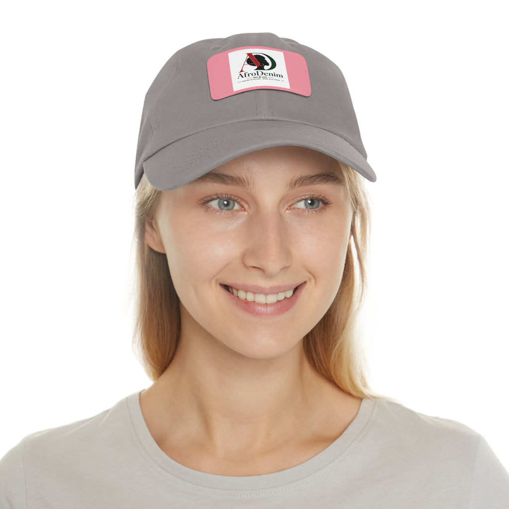 AfroDenim University Leather Patch Dad Hat