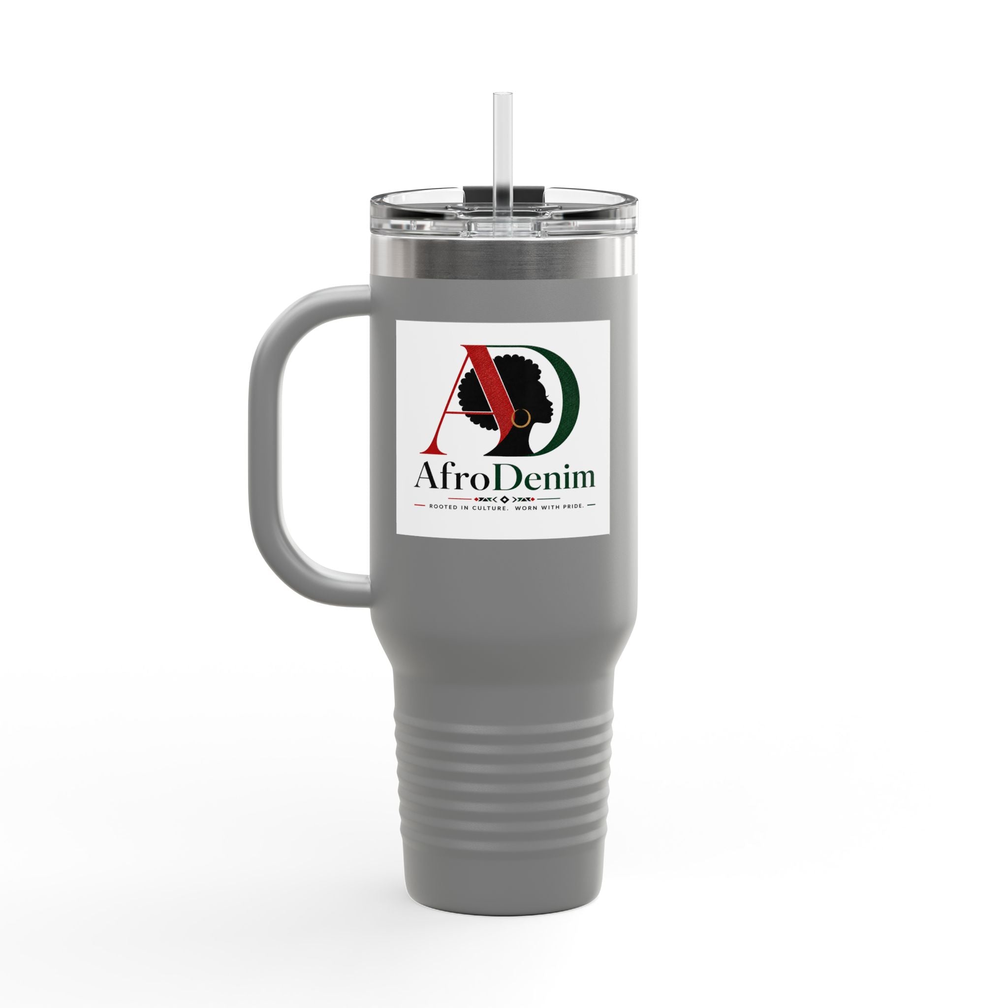 AfroDenim Logo 40oz Insulated Travel Mug