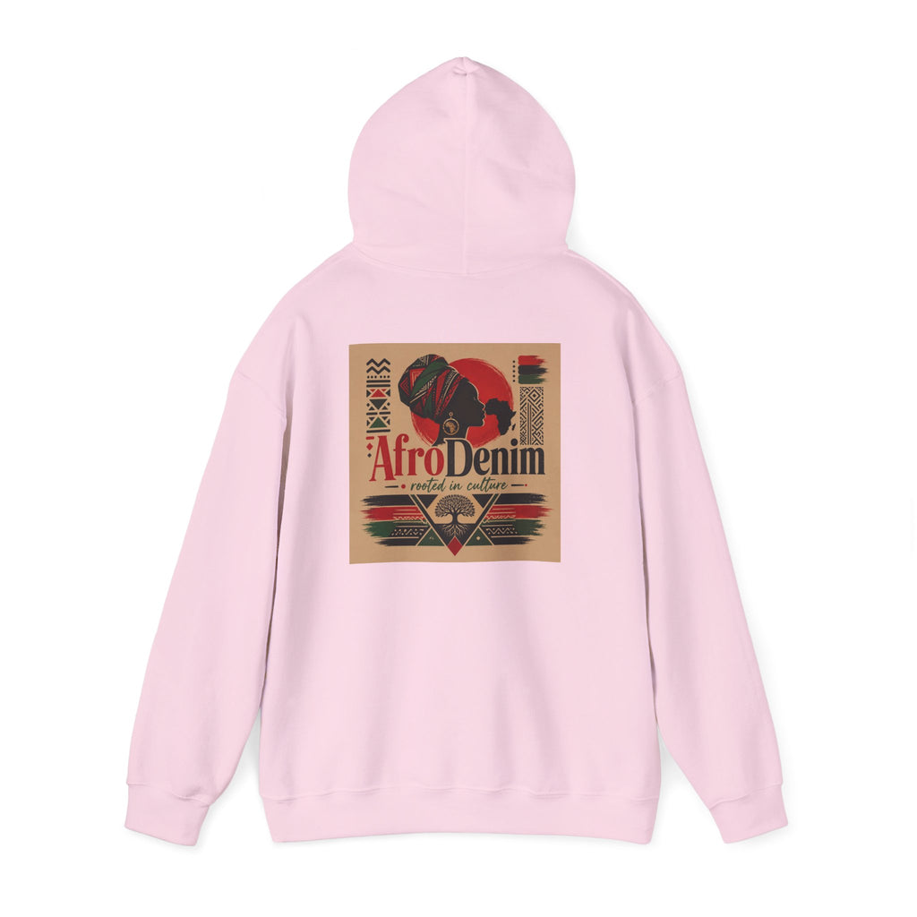 AfroDenim Graphic Hoodie — Afrocentric Vintage Print Pullover