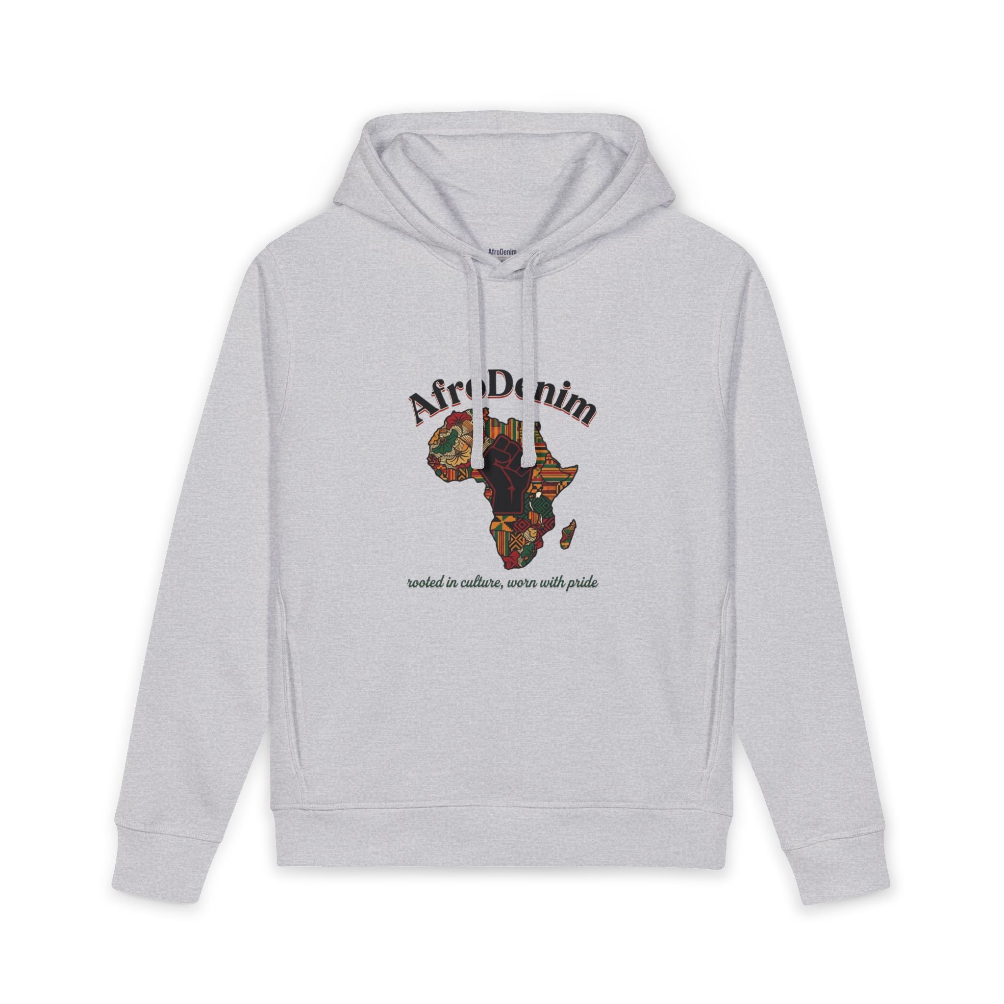 Africa Map Camo Hoodie — AfroDenim Logo Organic Pullover