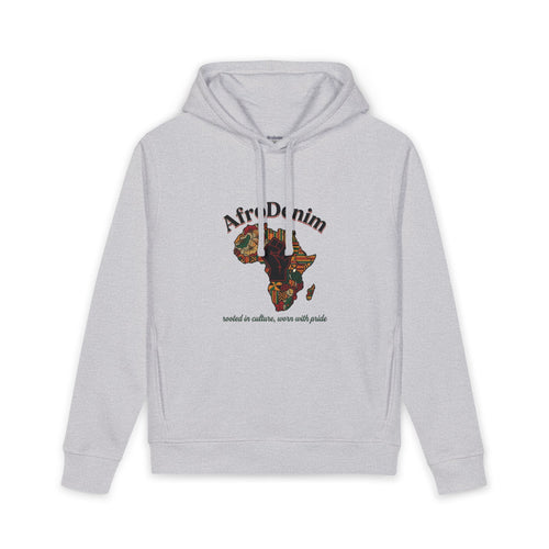 Africa Map Camo Hoodie — AfroDenim Logo Organic Pullover