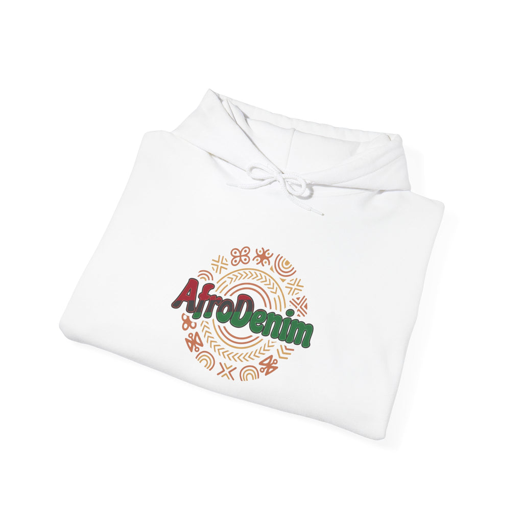 AfroDenim Graphic Hoodie — Afrocentric Vintage Print Pullover
