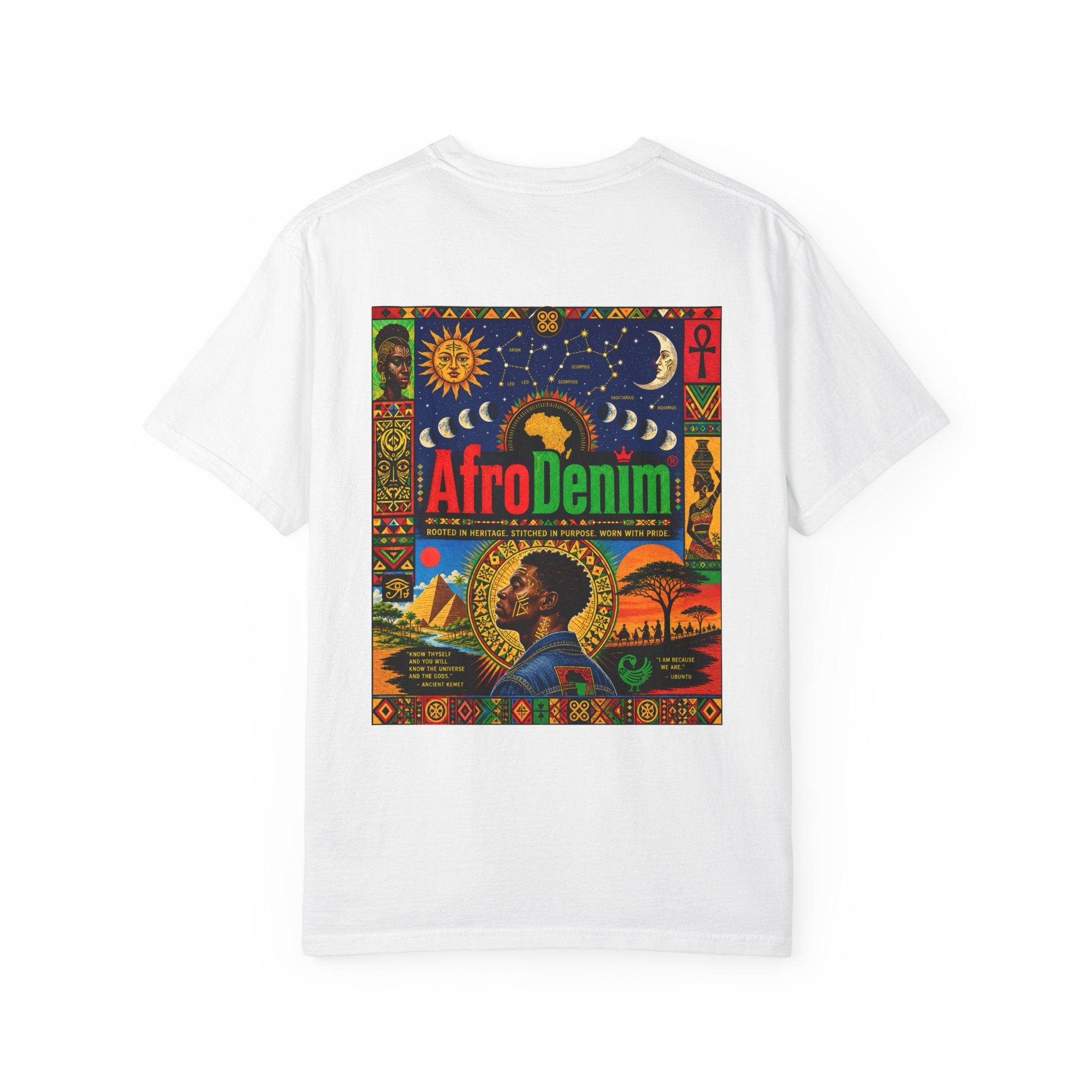 AfroDenim Graphic T-Shirt — Vibrant Afrocentric Art Tee