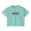 AfroDenim Graphic Tee — Women's Boxy Crop T‑Shirt