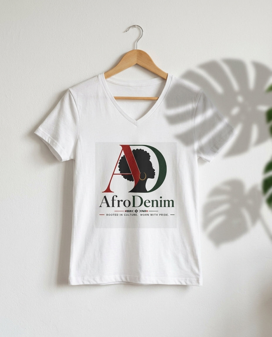 V-neck t-shirt — Lifestyle Hanger Shot | Generated by Modelize